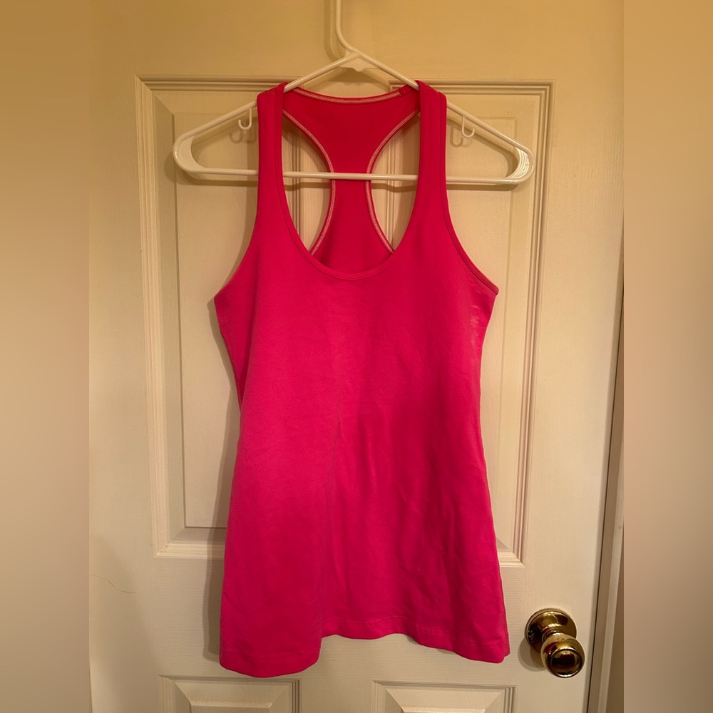 Lululemon Athletica Hot Pink Racerback Tank Top - Picture 1 of 5